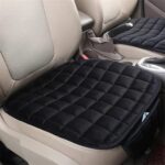 Cojín de asiento antideslizante y no vinculante de felpa sin respaldo de invierno para coche, Front Row Black
