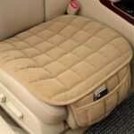 Cojín de asiento antideslizante y no vinculante de felpa sin respaldo de invierno para coche, Front Row Red - Imagen 6