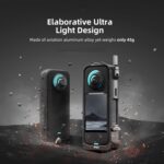 Para Insta360 X3 AMagisn accesorios de marco protector de jaula de conejo de Metal, With Lens Cover, Only Cage - Imagen 4