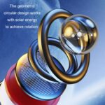 Adornos de aromaterapia para coche giratorios solares interestelares, Silver - Imagen 3