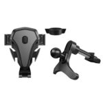 Soporte para teléfono automotriz de fibra de carbono, soporte de navegación para coche, modelo telescópico, Air Outlet
