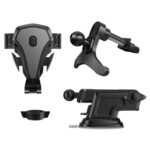 Soporte para teléfono automotriz de fibra de carbono, soporte de navegación para coche, modelo telescópico, 2 In 1