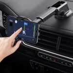 Soporte para teléfono automotriz de fibra de carbono, soporte de navegación para coche, modelo telescópico, 2 In 1 - Imagen 13