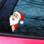 Calcomanías decorativas para ventana de coche de alce de Papá Noel, calcomanía para parachoques de ventana lateral de coche, A Model 20 x 14cm