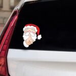 Calcomanías decorativas para ventana de coche de alce de Papá Noel, calcomanía para parachoques de ventana lateral de coche, C Model 13 x 10cm