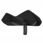 Soporte para teléfono móvil para motocicleta, protección contra el sol y la lluvia, ala deflectora ampliada, Black