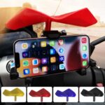 Soporte para teléfono móvil para motocicleta, protección contra el sol y la lluvia, ala deflectora ampliada, Black - Imagen 5