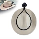 Estante para sombrero de vaquero para coche, gancho para sombrero trasero para puerta de casa, Black