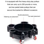 Taburete móvil para lavado de autos con Base de polea de cubo de limpieza multifuncional - Imagen 4