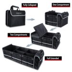 Caja de almacenamiento de guantes plegable multifuncional para coche de tela Oxford, 90x35x30cm - Imagen 3