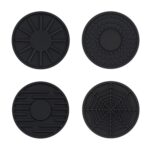 4 unids/set 6,8x0,3 cm coche antideslizante silicona agua posavasos almacenamiento Interior, Black
