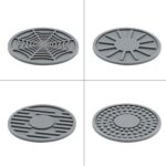 4 unids/set 6,8x0,3 cm coche antideslizante silicona agua posavasos almacenamiento Interior, Green - Imagen 3