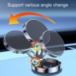 Soporte magnético para teléfono de coche, soportes plegables multifuncionales giratorios para automóvil - Imagen 3