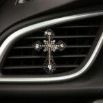 Clip decorativo de aromaterapia con salida de aire de coche cruzado de metal - Imagen 2