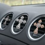 Clip decorativo de aromaterapia con salida de aire de coche cruzado de metal - Imagen 4