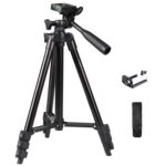 Soporte de aterrizaje retráctil para fotografía con trípode en vivo para cámara DSLR de aluminio portátil, 150cm Tripod+Clip+Bag