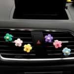 Clip de aromaterapia para ventilación de aire de coche con flor de cinco pétalos, Scented version - Imagen 4