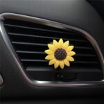 Clip decorativo de aromaterapia para ventilación de aire de coche de girasol, Small Sunflower