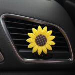 Clip decorativo de aromaterapia para ventilación de aire de coche de girasol, Large Sunflower