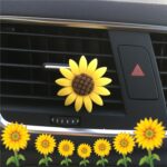 Clip decorativo de aromaterapia para ventilación de aire de coche de girasol, Large Sunflower - Imagen 6