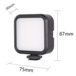 Lámpara de relleno de cámara de disparo de luz de bolsillo Mini luz de relleno en vivo de escritorio de teléfono portátil, Standard White Light With Tripod+Hot Boot+Clip - Imagen 3