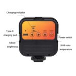 Lámpara de relleno de cámara de disparo de luz de bolsillo Mini luz de relleno en vivo de escritorio de teléfono portátil, RGB Full Color With Hot Boots+Clip - Imagen 4