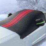Cubierta gruesa para parabrisas delantero de coche, nieve y anticongelante, Black Red SUV