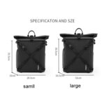 Cwatcun D113 bolso de hombro para cámara de ocio impermeable de alta capacidad bolsa de fotografía de viaje al aire libre, Large Black - Imagen 3