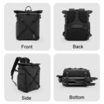 Cwatcun D113 bolso de hombro para cámara de ocio impermeable de alta capacidad bolsa de fotografía de viaje al aire libre, Large Black - Imagen 9