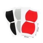 3 juegos de pegatinas protectoras para manija de muñeca de puerta de coche, Protector de manija de fibra de carbono - Imagen 2