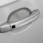 3 juegos de pegatinas protectoras para manija de muñeca de puerta de coche, Protector de manija de fibra de carbono - Imagen 4