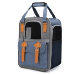 Mochila portátil para mascotas al aire libre, bolso plegable y transpirable para gatos