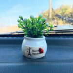 Mini Coche Adornos En Maceta Decoración Macetas De Flores Simuladas, Lucky Fruit White Bottle
