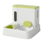 Tazón de comida para mascotas, bebedero para perros, dispensador de agua móvil para gatos, alimentador de agua de alimentación automática, Basic Green
