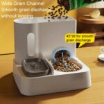 Tazón de comida para mascotas, bebedero para perros, dispensador de agua móvil para gatos, alimentador de agua de alimentación automática, Basic Gray - Imagen 3