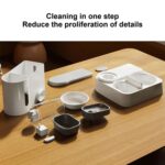 Tazón de comida para mascotas, bebedero para perros, dispensador de agua móvil para gatos, alimentador de agua de alimentación automática, Upgrade Gray+Stainless Steel Bowl - Imagen 9