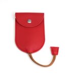 Bolsa para llaves de coche personalizada extraíble para mujer, funda para llaves de almacenamiento portátil de gran capacidad, Red With Seal