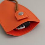Bolsa para llaves de coche personalizada extraíble para mujer, funda para llaves de almacenamiento portátil de gran capacidad, Yellow With Seal - Imagen 6