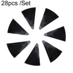 28 unids/set para Tesla Model 3, pegatina de neumático, película protectora de modificación, Bright Black