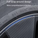 28 unids/set para Tesla Model 3, pegatina de neumático, película protectora de modificación, Bright Black - Imagen 3