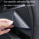 28 unids/set para Tesla Model 3, pegatina de neumático, película protectora de modificación, Bright Black - Imagen 5