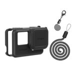 aMagisn Funda protectora de silicona Accesorios de protección para cámaras deportivas, For Insta360 Ace (Black)