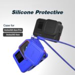 aMagisn Funda protectora de silicona Accesorios de protección para cámaras deportivas, For Insta360 Ace (Blue) - Imagen 4