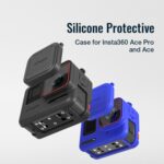 aMagisn Funda protectora de silicona Accesorios de protección para cámaras deportivas, For Insta360 Ace (Blue) - Imagen 5