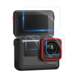 Para Insta360 ACE aMagisn película templada pegatinas protectoras accesorios para cámaras deportivas, 3 In 1