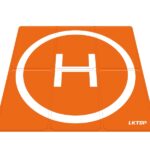 Drone Universal Landing Pad Alfombrilla de lanzamiento de aviones RC plegable impermeable de doble cara, LKTOP 65cm
