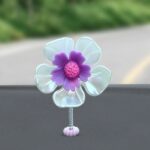 5 unids/set de adorno de flores temblorosas para coche, decoración Interior de coche de flores pequeñas simuladas