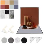 Juego de accesorios de fotografía de papel de fondo de 2 uds., 40cm, tablero de fondo de doble cara + 7 Uds., Set 1