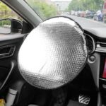 Parasol aislante de papel de aluminio para refrigeración del volante del coche, 40cm - Imagen 2