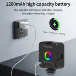 Luz de relleno en vivo Luz de bolsillo pequeña portátil Foto ambiental Iluminación de fotografía portátil, W70 - Imagen 3
